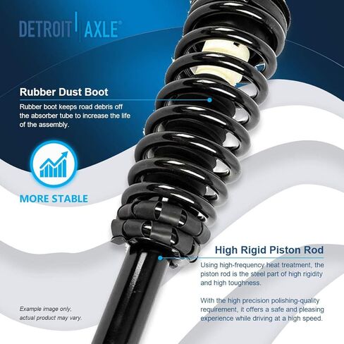 Detroit Axle - 8pc Struts Shocks Kit for 10-12 Ford Fusion 10-11 Mercury Milan 2.5L, 2 Front Struts with Coil Spring 2 Rear Shock Absorbers 4 Front Rear Sway Bar Links Replacement Strut Assembly in Saudi Arabia