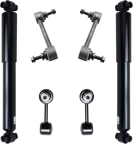Detroit Axle - 8pc Struts Shocks Kit for 10-12 Ford Fusion 10-11 Mercury Milan 2.5L, 2 Front Struts with Coil Spring 2 Rear Shock Absorbers 4 Front Rear Sway Bar Links Replacement Strut Assembly in Saudi Arabia