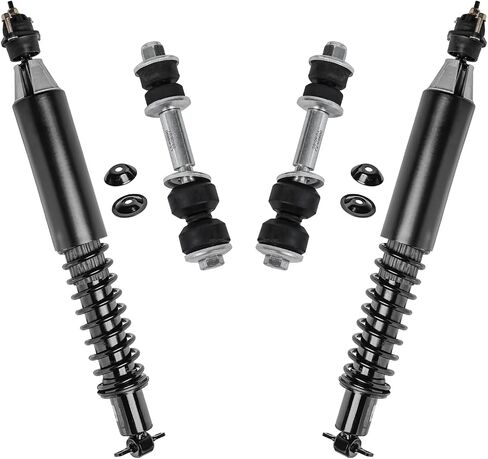 Detroit Axle - Rear Struts Kit for Buick LeSabre Lucerne Park Avenue Riviera Cadillac DTS DeVille Seville Pontiac Bonneville Aurora 2 Suspension Struts w/Coil Spring Assembly 2 Sway Bars Replacement in Saudi Arabia