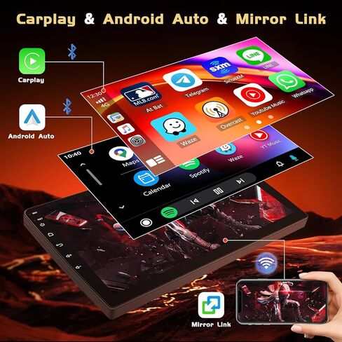 2+64G Android 13 Car Stereo Radio for Toyota Tacoma 2005-2015 Wireless Carplay Android Auto, Hikity 9 Inch HD Touch Screen with Backup Camera/GPS Navigation/WiFi/Bluetooth/SWC/FM RDS/EQ in Saudi Arabia