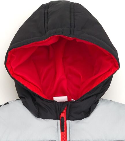Hot Wheels Zip Up Puffer Jacket with Fleece Lining Toddler to Big Kid Sizes (3T - 10-12) in Saudi Arabia