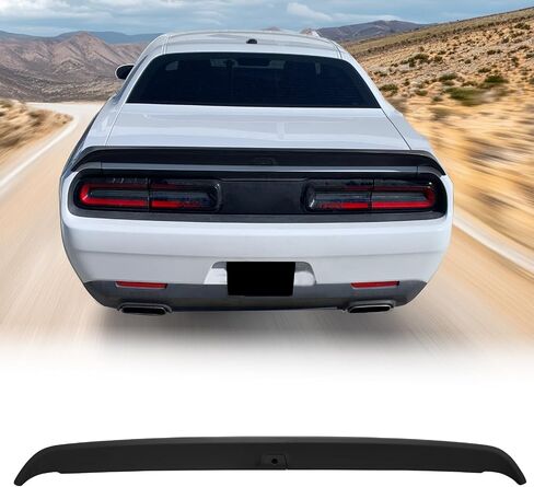 FREEMOTOR802 Compatible with 2008-2023 Dodge Challenger Trunk Spoiler, Gloss Black ABS Plastic Hellcat Redeye Style Rear Spoiler Wing with Camera Hole in Saudi Arabia