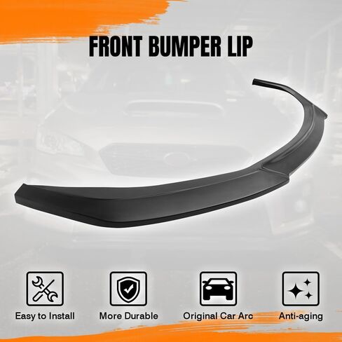Front Bumper Lip Spoiler Compatible with 2014-2016 Toyota Corolla S Model Only, PU Unpainted Black GT Style Add-on Front Splitter Air Dam Chin Protector in Saudi Arabia