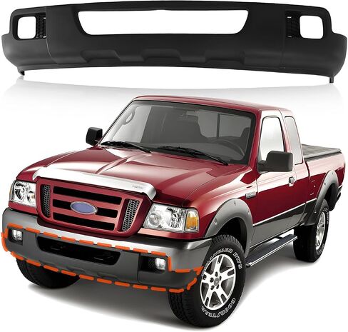 CarPartsDepot نسيج المصد الأمامي السد الستارة عاكس الهواء السفلي متوافق مع Ford Ranger Standard Extended Crew Cab Pickup 2006-2007 XL XLT Sport FX4 6L5Z17626AAA FO1095218 in Saudi Arabia