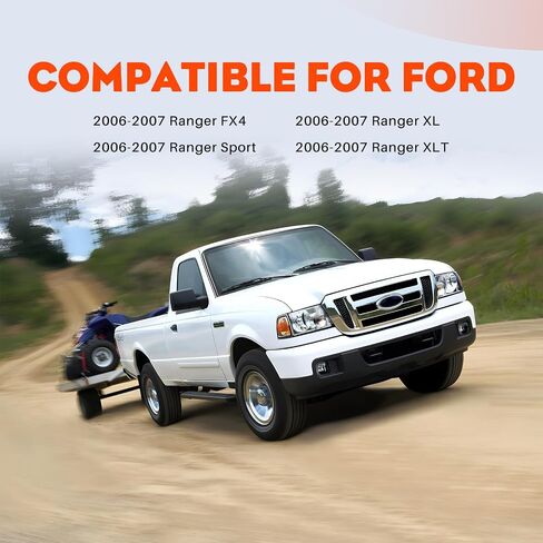 CarPartsDepot نسيج المصد الأمامي السد الستارة عاكس الهواء السفلي متوافق مع Ford Ranger Standard Extended Crew Cab Pickup 2006-2007 XL XLT Sport FX4 6L5Z17626AAA FO1095218 in Saudi Arabia