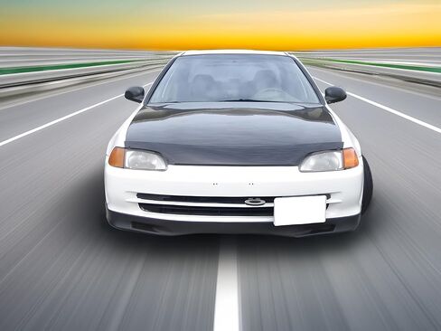IKON MOTORSPORTS Front Bumper Lip, Compatible with 1992-1995 Honda Civic, Black PU Front Lip Finisher Under Chin Spoiler Add On Protector Splitter, 1993 1994 in Saudi Arabia