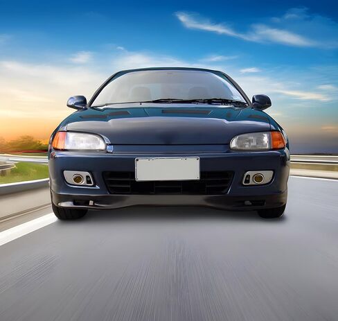 IKON MOTORSPORTS Front Bumper Lip, Compatible with 1992-1995 Honda Civic, Black PU Front Lip Finisher Under Chin Spoiler Add On Protector Splitter, 1993 1994 in Saudi Arabia
