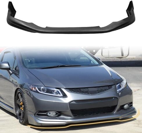 ممتص الصدمات الأمامي للشفاه، متوافق مع مصدات Honda Civic Coupe Usdm موديل 2012-2013 فقط، واقي الذقن الأمامي غير المصبوغ طراز MD من البولي يوريثان in Kuwait