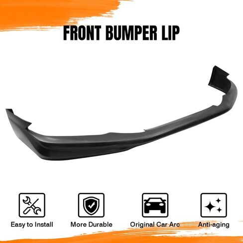 ممتص الصدمات الأمامي للشفاه، متوافق مع مصدات Honda Civic Coupe Usdm موديل 2012-2013 فقط، واقي الذقن الأمامي غير المصبوغ طراز MD من البولي يوريثان in Kuwait