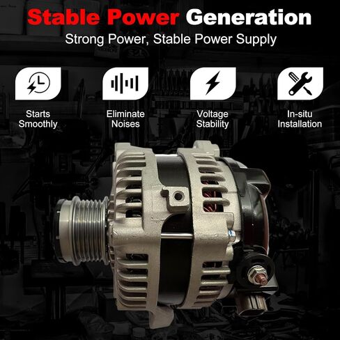 TOPAZ 11516N Alternator Compatible with 2010 2011 Toyota Camry L4 2.5L Replace 1042102650 270600V060 104210-2650 11516 12V 100A in Saudi Arabia