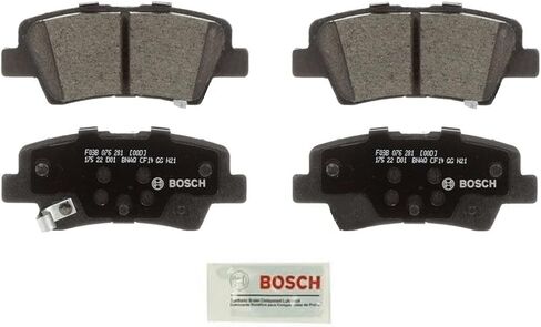 BOSCH BC1813 QuietCast Premium Ceramic Disc Brake Pad Set - Compatible with Select Hyundai Accent, Elantra, Elantra GT, Ioniq, Sonata, Veloster, Venue; Kia Forte, Niro, Optima, Rio, Rondo, Soul; REAR in Saudi Arabia