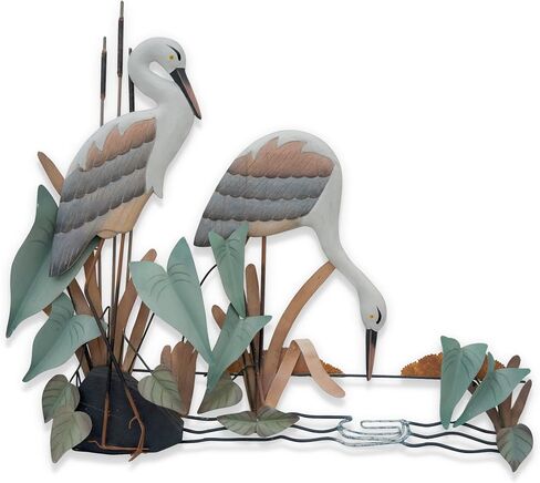 Heron Pair Wall Sculpture in Saudi Arabia