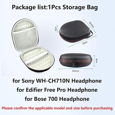 EVA Travel Carrying Case for JBL for Sony CH720N for Edifier pro W820NB Headphone Case Bag (Black) in Kuwait