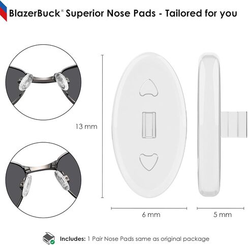 BLAZERBUCK Clear Replacement Nose Piece Pads for Oakley Rhinochaser OX3111 in Saudi Arabia