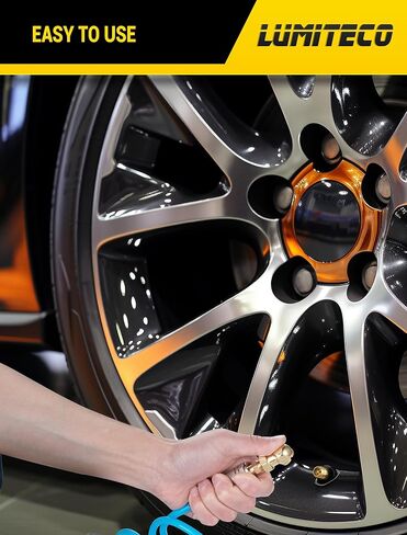 2-Pack Heavy Duty Air Chuck Set,Screw On Tire Inflator Nozzle & Closed Ball Tire Chuck with 1/4" NPT Standard Quick Plug, Tire Air Chuck w/Presta Valve & Air Pump Ball Needle Set in Kuwait