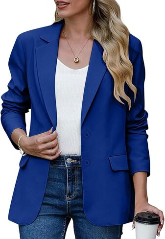 Fall Blazers for Women 2025 Business Casual Lapel Collar Open Front Long Sleeve Work Office Suit Jacket Blazer in Saudi Arabia