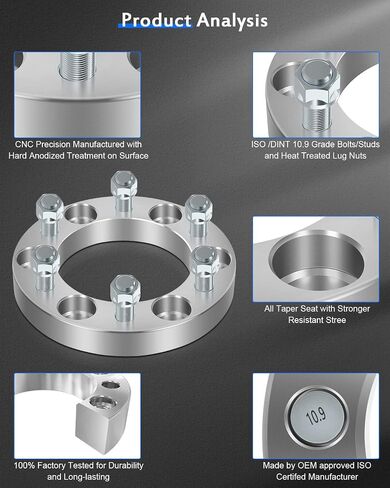 ECCPP 2 قطعة 1 بوصة 6x5.5 إلى 6x5.5 فواصل العجلات 6 العروة 6x139.7 مم فواصل العجلات 14x1.5 مسامير لـ 1999-2012 لسيارة كاديلاك إسكاليد لسيارة شيفروليه لسيارة تشيفي تاهو سيلفرادو 1500 لسيارة جي إم سي سييرا 1500 يوكون in Saudi Arabia