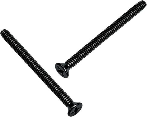 Extra Long Black Outlet Screws 40pcs 6-32 x 2 Inch Electrical Outlet Screws Outlet Extender Screws Machine Screws for Fix Wonky and Sunken Outlets, 304 Stainless Steel in Saudi Arabia