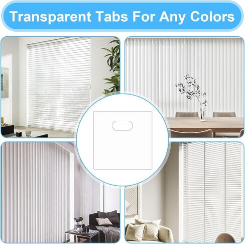 Vertical Blinds Replacement Slats, 30 Pcs Vertical Blind Repair Tabs for Sliding Glass Doors Blind Replacement Part Blinds Repair Window Curtain Accessory for Repairing Replacements Slats in Saudi Arabia