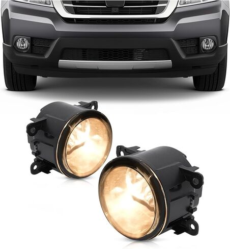 HECASA زوج ضوء الضباب متوافق مع 2012-2015 Honda Pilot EX-L/EX/LX/SE Sport Utility 4 أبواب لاستبدال AC2592111 33900STKA11 33900T0AA01 مصباح الضباب للقيادة الممتص للصدمات - الجانب الأيسر والأيمن in Saudi Arabia