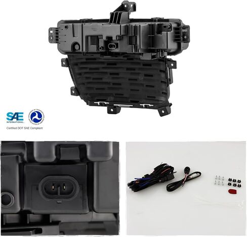 AKKON - يناسب 2022-2024 Jeep Grand Cherokee [طراز ثلاثة صفوف] زوج مصابيح الضباب LED يسار + يمين مع مفتاح طاقة لحزام الأسلاك in Kuwait