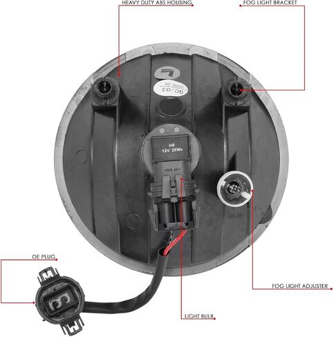 DNA MOTORING FL-ZTL-314-SM سائق ضوء الضباب وجانب الركاب يعززان الرؤية [متوافق مع 07-14 GMC Sierra 1500 2500HD 3500HD] in Saudi Arabia