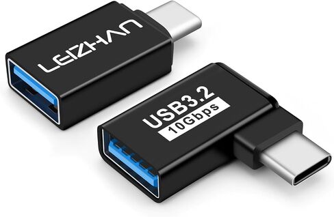 leizhan USB C to Mini USB Adapter, 2 Pack, USB-C Female to Mini USB 2.0 Male Adapter, Compatible with Laptops/Tablets, MP3 Players, Digital Cameras etc, Black in Kuwait
