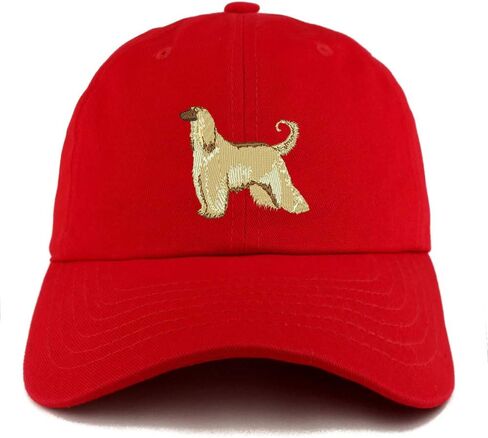 Trendy Apparel Shop Afghan Hound Dog Embroidered Low Profile Soft Cotton Dad Hat Cap in Saudi Arabia