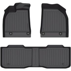 for Lucid Air 2025 Models (Touring/Pure with Anchor Posts ONLY) - Custom Car Mats - Maximum Coverage, All Weather, Laser Measured - This Full Set Includes 1st and 2nd Rows in Saudi Arabia