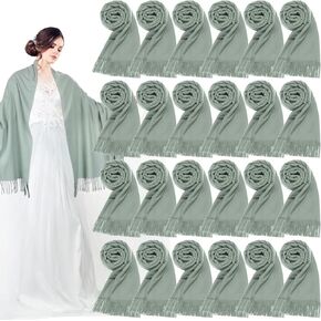 24 حزمة من شالات الباشمينا للزفاف، وشاح مقاس 79 × 27 للضيوف، هدية لحفلات الزفاف في الهواء الطلق in Kuwait