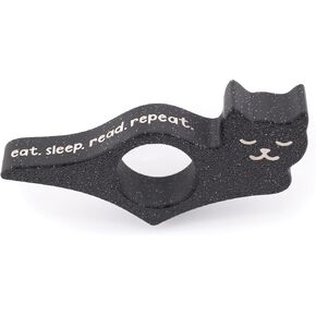 Cat Book Page Holder - Made in USA Gifts for Readers, Reading Accessories for Bookworms, Book Lover Gifts, Literary Gifts (One More Page Starry Black, 1) in Saudi Arabia