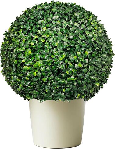 كرة توبياري نباتية صناعية، مضادة للأشعة فوق البنفسجية قطعتين مقاس 20 بوصة 4 طبقات من أوراق الشجر من خشب البقس الصناعي لحفلات الزفاف، والشرفة، والحديقة، والفناء الخلفي، وديكور المنزل الداخلي والخارجي in Kuwait