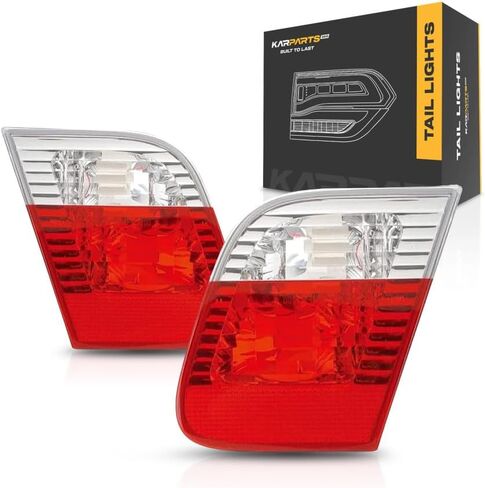 لسيارة BMW 325i/330i/325xi/330xi 2002 2003 2004 2005 مجموعة المصابيح الخلفية للسائق والركاب الجانبي زوج السيارة السيدان الخلفية | الداخلية | إي 46 | غطاء سطح السفينة مثبت | مع عدسة بيضاء BM2882104، BM2883104 | 63216910537, 632 in Saudi Arabia