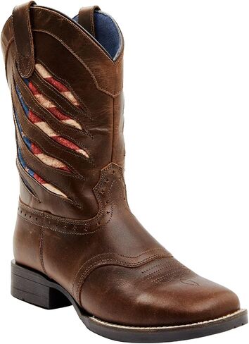 Cody James Boys' Ripped Flag Western Boot Broad Square Toe - Bcbsp22p1 in Saudi Arabia