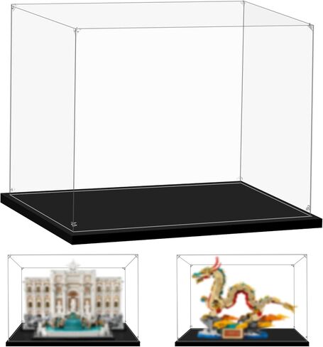 Display Case for Lego 21354 Twilight The Cullen House, 43242 Snow White and The Seven Dwarfs' Cottage or 76295 The Avengers Helicarrier, 17.71x11.81x9.84inches (45x30x25cm) in Kuwait