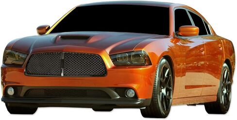 Armordillo USA 8720127 Mesh Style Front Hood Bumper Grille - Piano Black Fits 2011-2014 Dodge Charger in Saudi Arabia