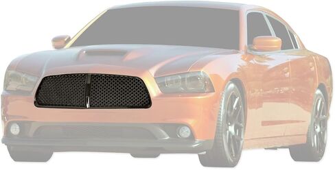 Armordillo USA 8720127 Mesh Style Front Hood Bumper Grille - Piano Black Fits 2011-2014 Dodge Charger in Saudi Arabia