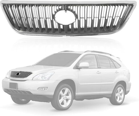CarPartsDepot New Front Gray Grille Chrome Assembly Compatible With 2004-2006 Lexus RX330 2007 Lexus RX350 Fits LX1200113 5310148071 in Saudi Arabia