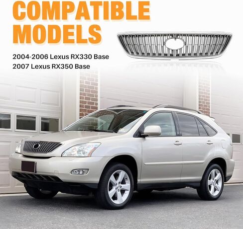 CarPartsDepot New Front Gray Grille Chrome Assembly Compatible With 2004-2006 Lexus RX330 2007 Lexus RX350 Fits LX1200113 5310148071 in Saudi Arabia