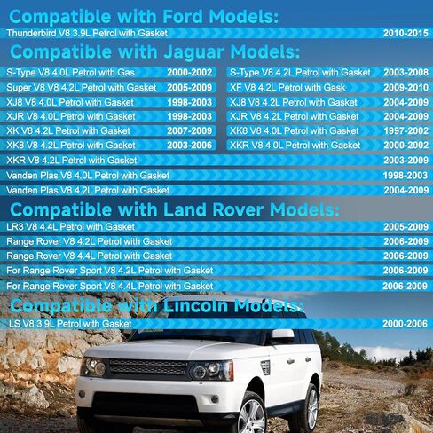 مضخة مياه للمحرك 1W9Z8501AA AW4124 مع حشية متوافقة مع Land Rover Range Rover Sport LR3 & Jaguar XF S-Type XJ8 XJR XK XK8 XKR & Lincoln LS، استبدل OE 1W9A8501AA، 1W9Z8501AA، 1W9Z8501BA in Saudi Arabia