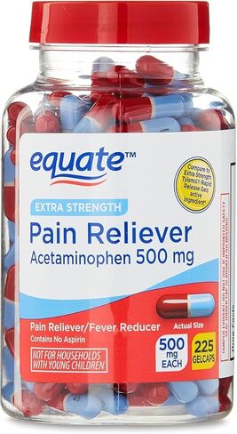 Extra Strength Acetaminophen 500mg Gelcaps - 225 Count (Pack of 1) in Saudi Arabia