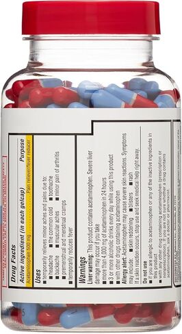 Extra Strength Acetaminophen 500mg Gelcaps - 225 Count (Pack of 1) in Saudi Arabia