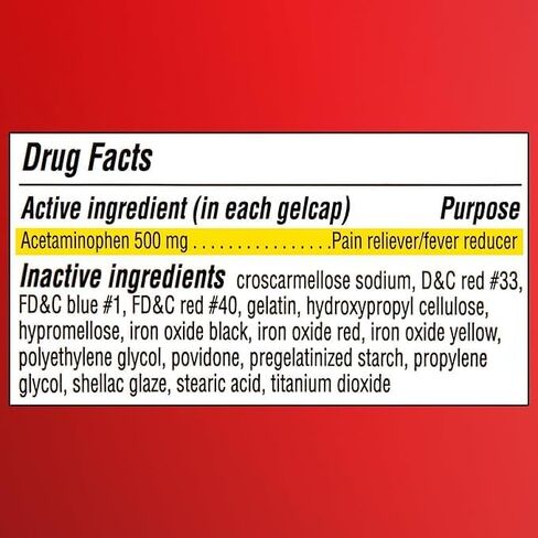 Extra Strength Acetaminophen 500mg Gelcaps - 225 Count (Pack of 1) in Saudi Arabia