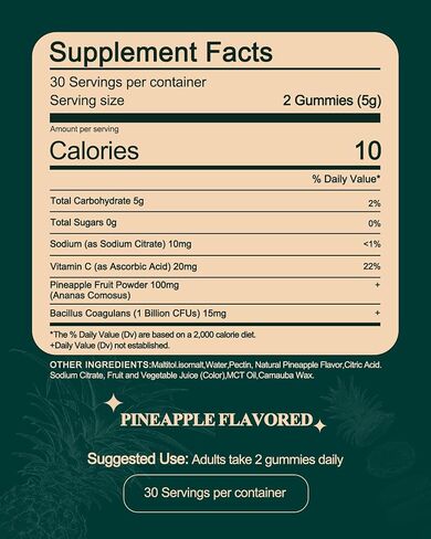 Premium Feminine Balance Gummies for Women - Vital Hawaiian Pineapple pH Balance Probiotic Gummies for Source Odor and Flora Wellness, Immune Support, Vegan, 60 Count in Saudi Arabia