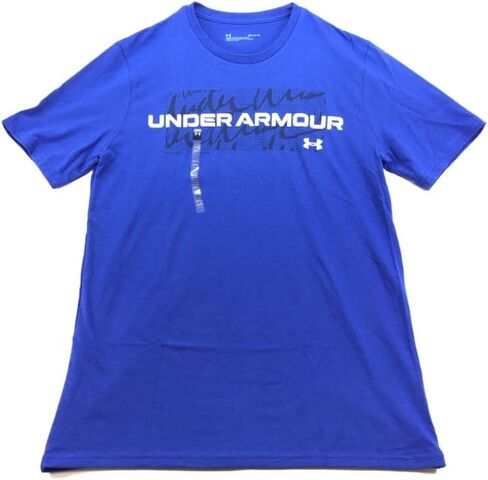 Under Armour Men's Wordscript SS Loose Blue Short-Sleeve T-Shirt (L) in Saudi Arabia