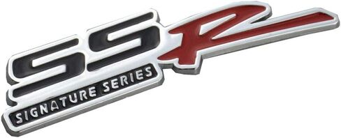 Aimoll 1x SS R SSR Emblems Sticker Badge Replacement for Chevy Camaro Silverado Corvette Traverse (Chrome Black) in Saudi Arabia