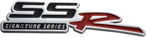 Aimoll 1x SS R SSR Emblems Sticker Badge Replacement for Chevy Camaro Silverado Corvette Traverse (Chrome Black) in Saudi Arabia
