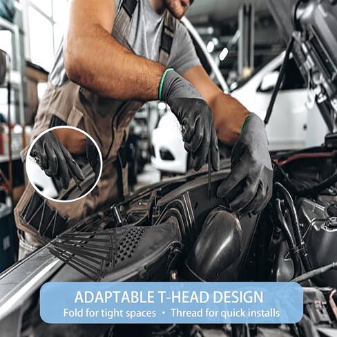 Universal Nylon Cable Tie Buckle for Car Repair - Heavy Duty Self-Locking Zipper Clips with Anti-Theft Buckle & UV Resistance, Replaces 90% Screws for Fender/Trunk/Engine Covers (50 Pcs) in Saudi Arabia