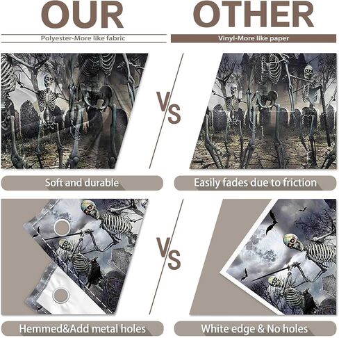 7x5ft Halloween Zombie Backdrop Full Moon Night Graveyard Bat Skeleton Photography Background Kids Scary Party Decorations Banner Photo Booth Props in Kuwait