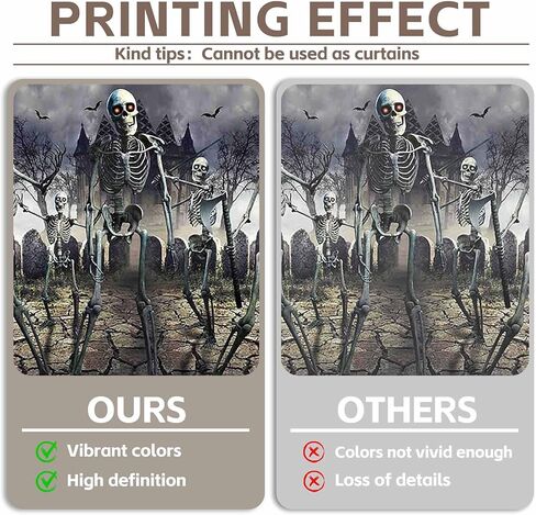 7x5ft Halloween Zombie Backdrop Full Moon Night Graveyard Bat Skeleton Photography Background Kids Scary Party Decorations Banner Photo Booth Props in Kuwait